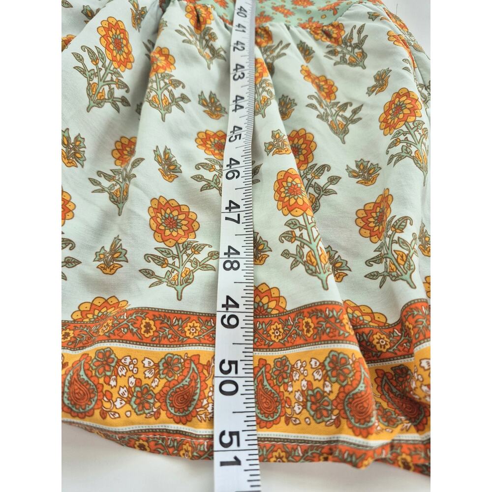 Anna Kaci Maxi Dress Small Mixed Print Tiered Smocked Cottagecore Boho NWT - Picture 12 of 12